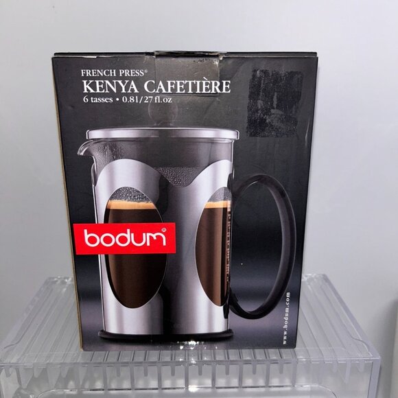 Bodum Kenya Cafetiere French Press Coffee Tea Maker Glass 6 Cup NIB - Picture 1 of 10